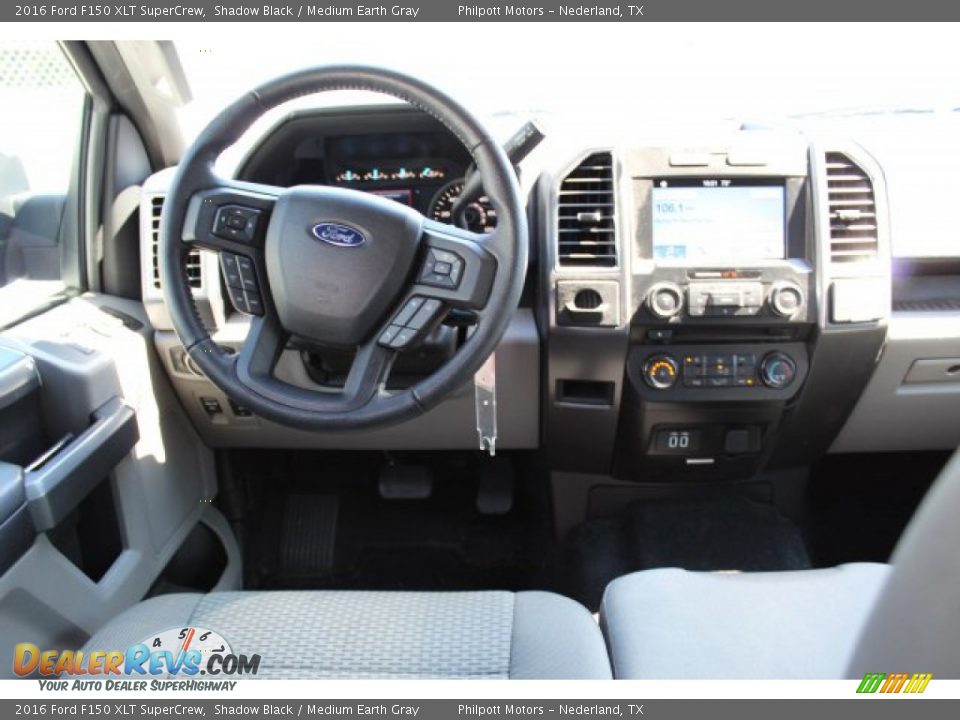 2016 Ford F150 XLT SuperCrew Shadow Black / Medium Earth Gray Photo #19