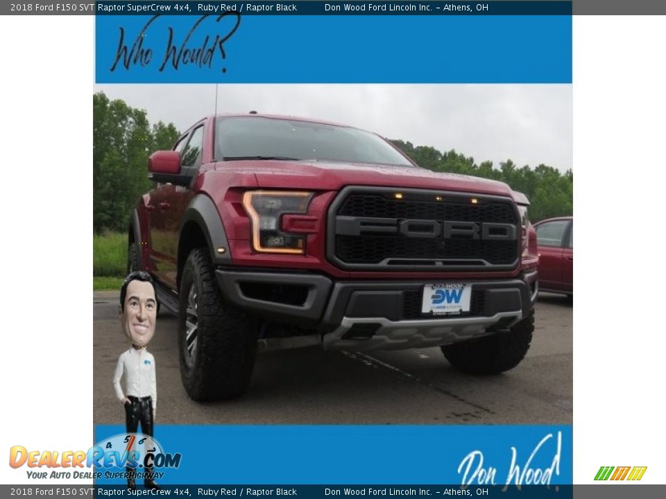 2018 Ford F150 SVT Raptor SuperCrew 4x4 Ruby Red / Raptor Black Photo #1