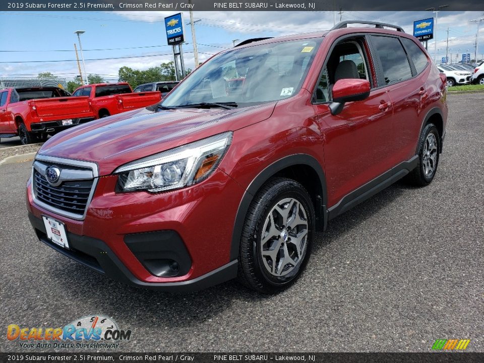 2019 Subaru Forester 2.5i Premium Crimson Red Pearl / Gray Photo #3
