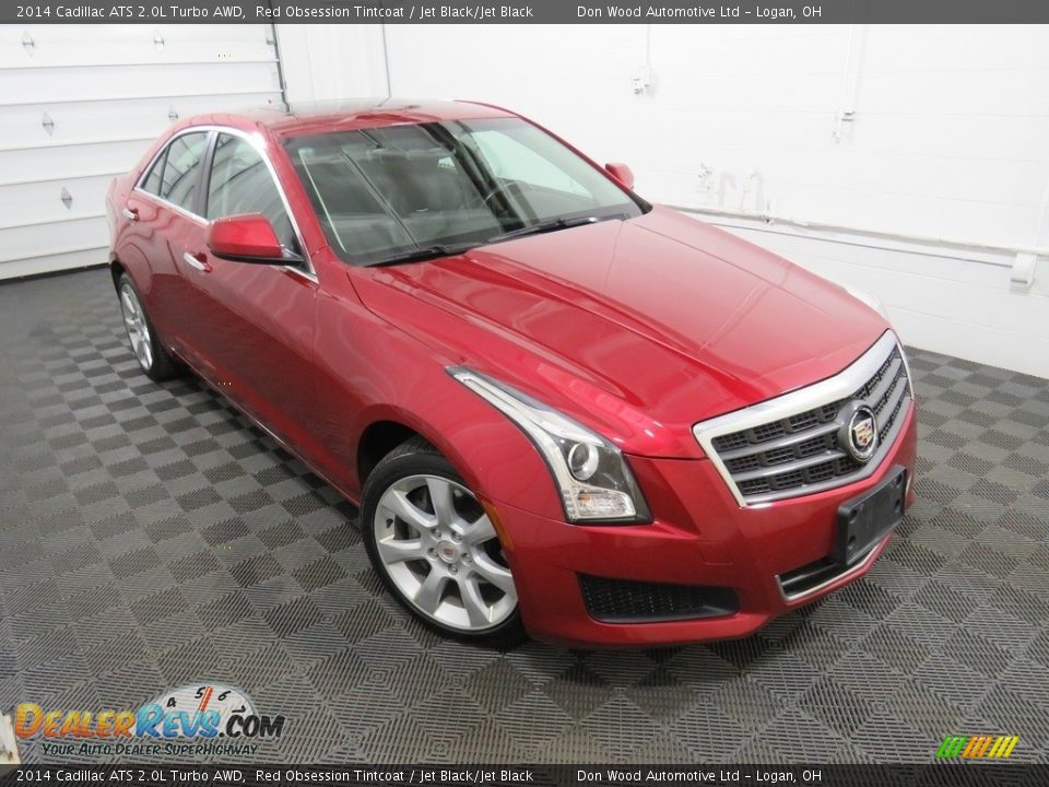 2014 Cadillac ATS 2.0L Turbo AWD Red Obsession Tintcoat / Jet Black/Jet Black Photo #5
