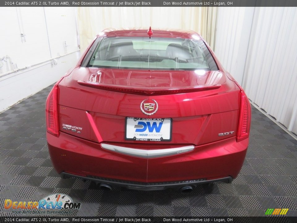 2014 Cadillac ATS 2.0L Turbo AWD Red Obsession Tintcoat / Jet Black/Jet Black Photo #13