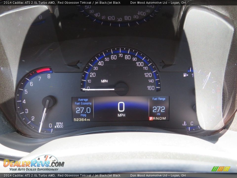 2014 Cadillac ATS 2.0L Turbo AWD Red Obsession Tintcoat / Jet Black/Jet Black Photo #20