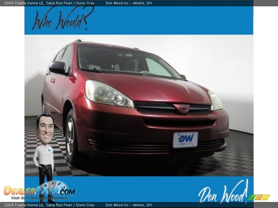 2004 Toyota Sienna LE Salsa Red Pearl / Stone Gray Photo #1