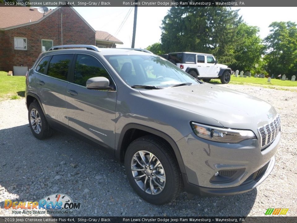 2019 Jeep Cherokee Latitude Plus 4x4 Sting-Gray / Black Photo #7