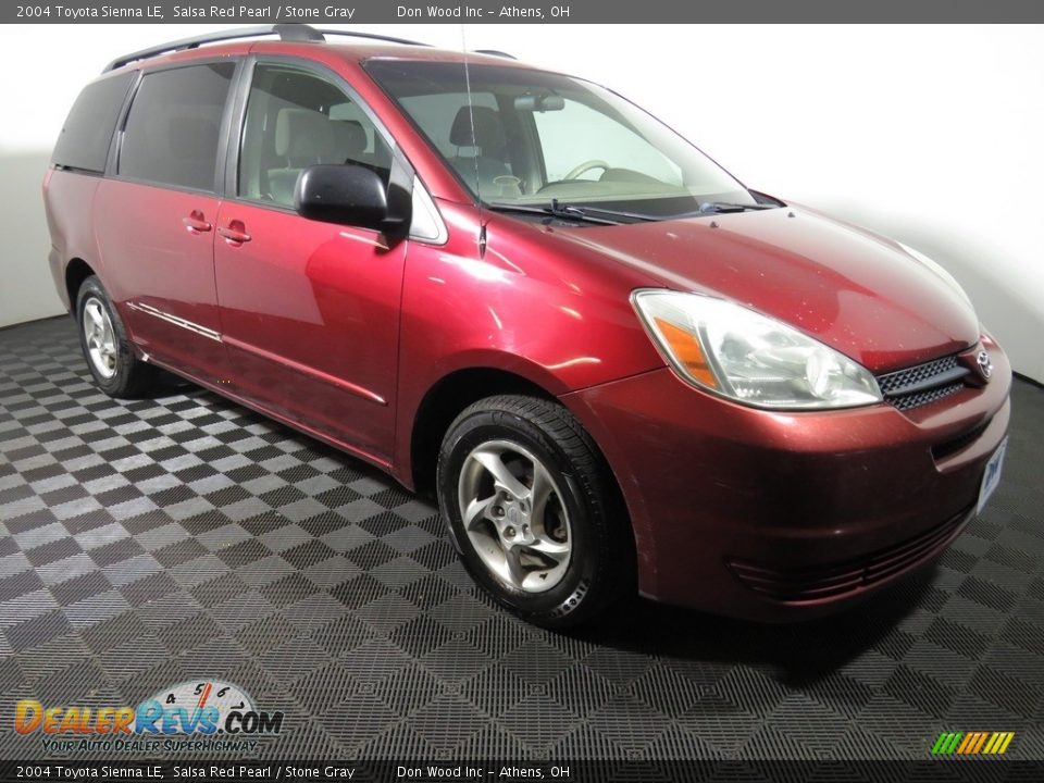 2004 Toyota Sienna LE Salsa Red Pearl / Stone Gray Photo #2