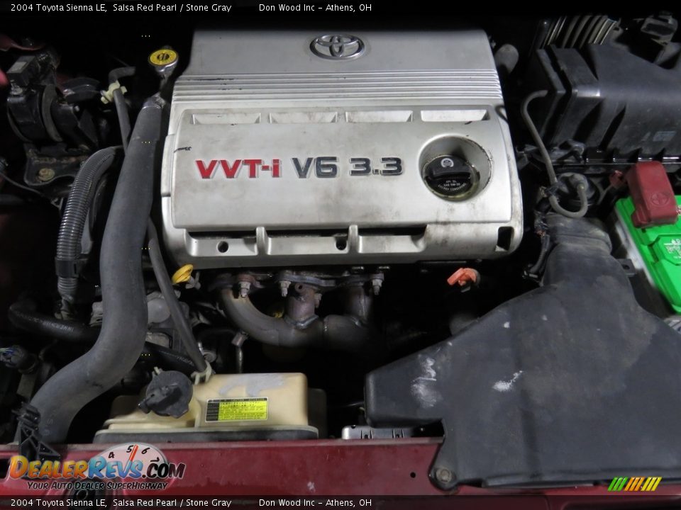 2004 Toyota Sienna LE Salsa Red Pearl / Stone Gray Photo #6