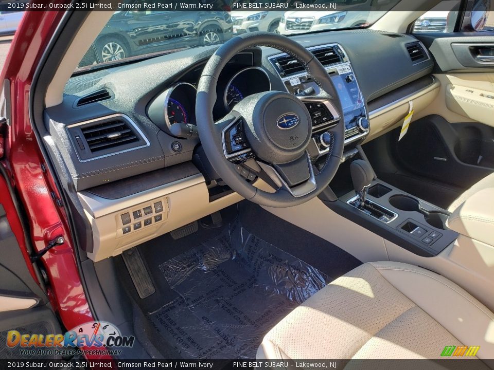 2019 Subaru Outback 2.5i Limited Crimson Red Pearl / Warm Ivory Photo #7