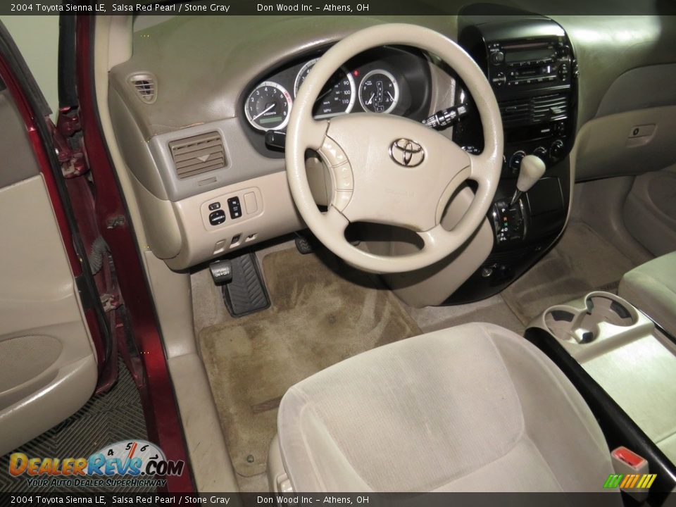 2004 Toyota Sienna LE Salsa Red Pearl / Stone Gray Photo #23