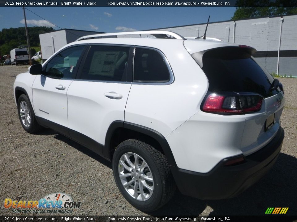 2019 Jeep Cherokee Latitude Bright White / Black Photo #3