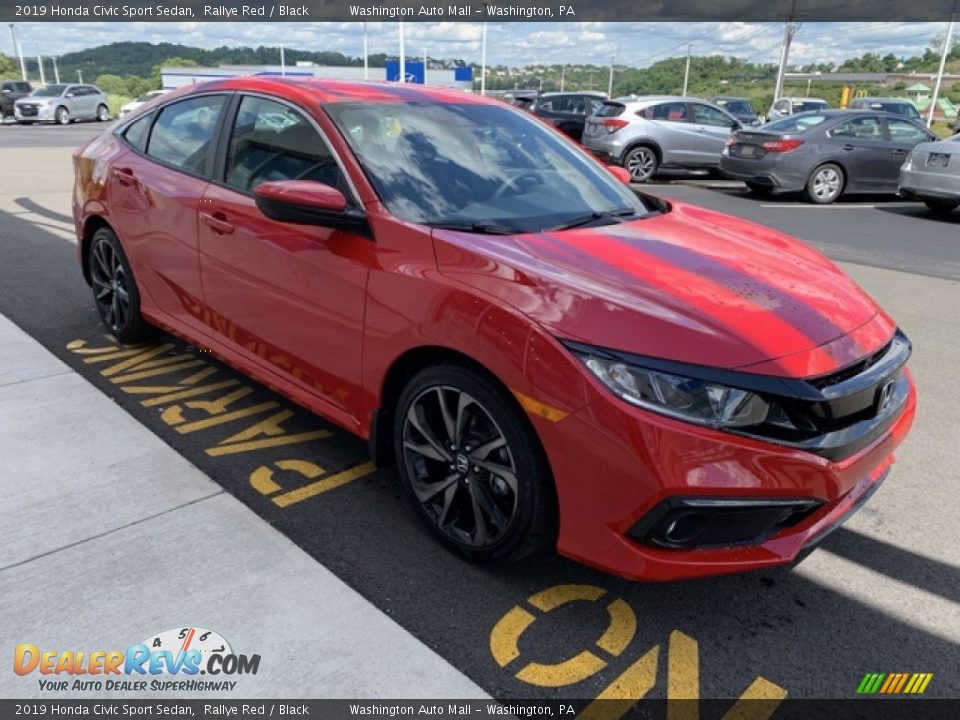 2019 Honda Civic Sport Sedan Rallye Red / Black Photo #4