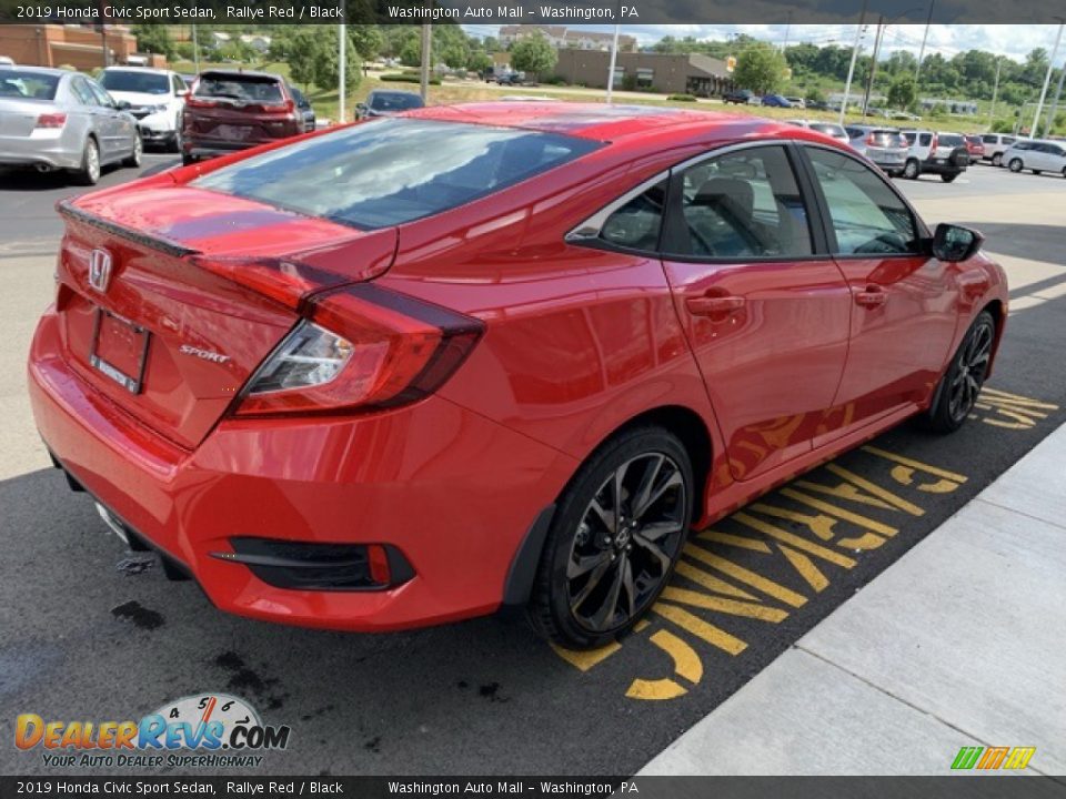 2019 Honda Civic Sport Sedan Rallye Red / Black Photo #5