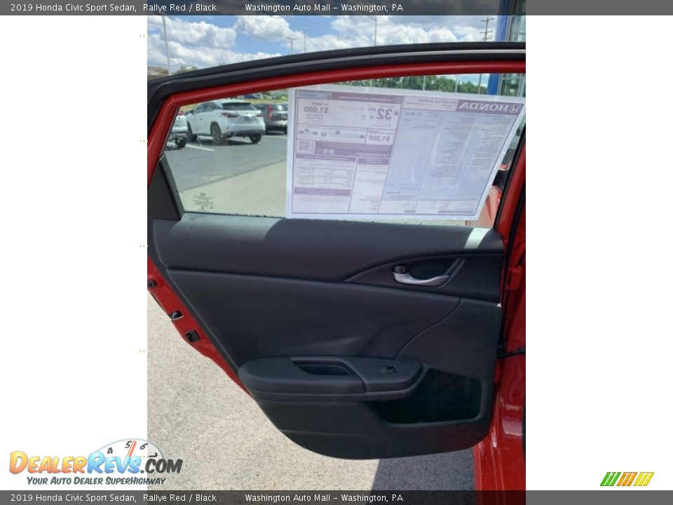 2019 Honda Civic Sport Sedan Rallye Red / Black Photo #16