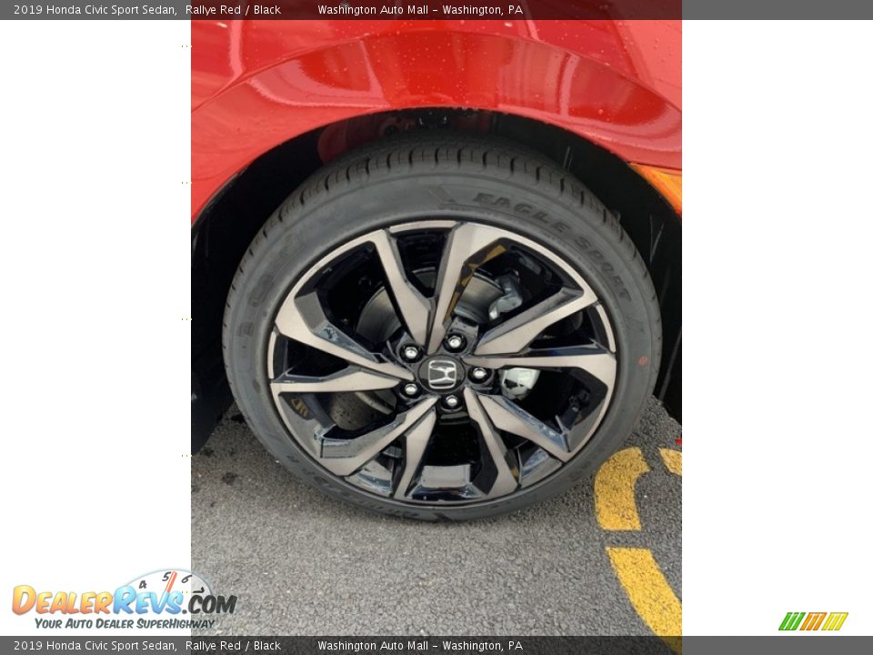 2019 Honda Civic Sport Sedan Rallye Red / Black Photo #29