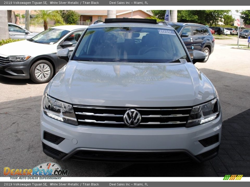 2019 Volkswagen Tiguan SE White Silver Metallic / Titan Black Photo #3