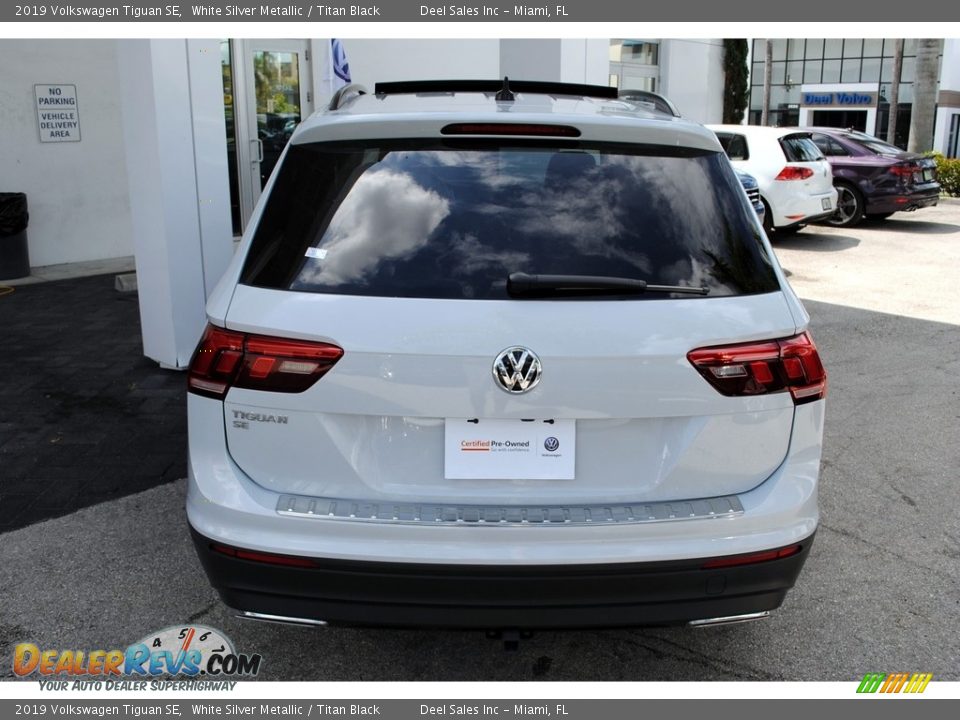 2019 Volkswagen Tiguan SE White Silver Metallic / Titan Black Photo #7