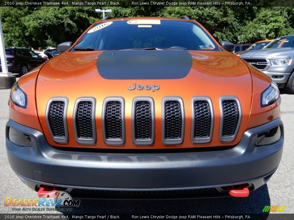 2016 Jeep Cherokee Trailhawk 4x4 Mango Tango Pearl / Black Photo #9