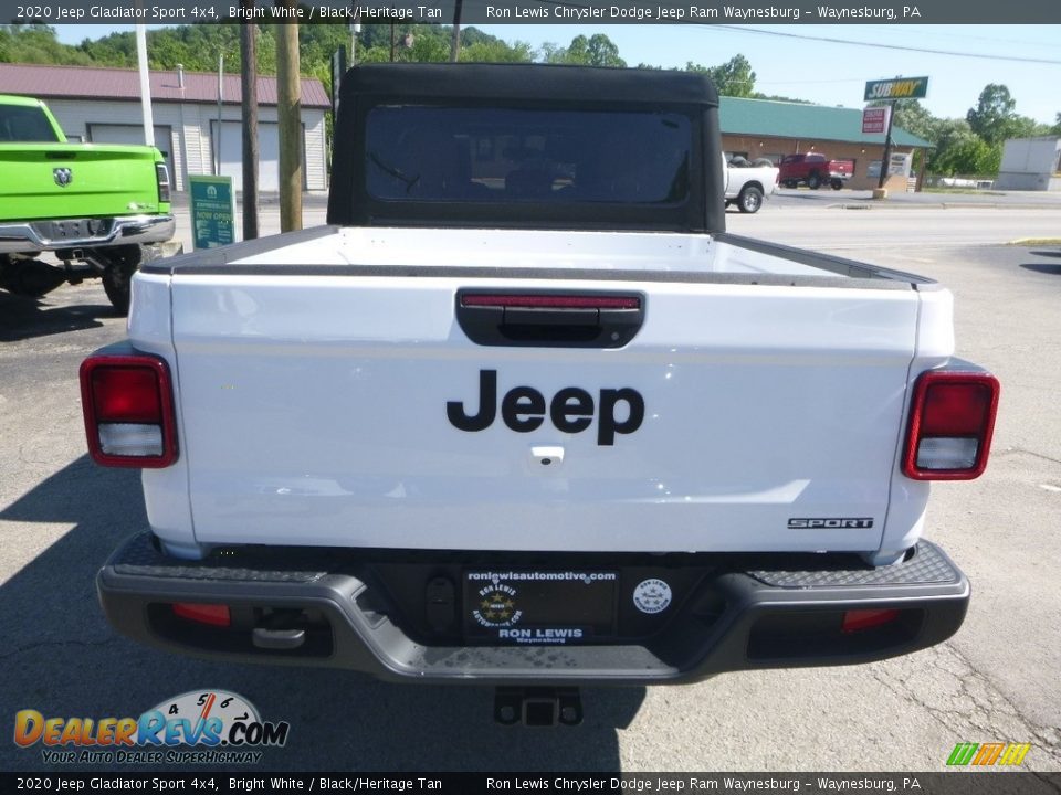 2020 Jeep Gladiator Sport 4x4 Bright White / Black/Heritage Tan Photo #4