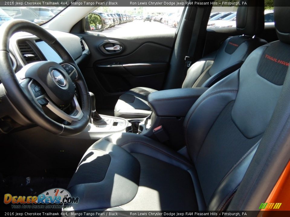 2016 Jeep Cherokee Trailhawk 4x4 Mango Tango Pearl / Black Photo #11