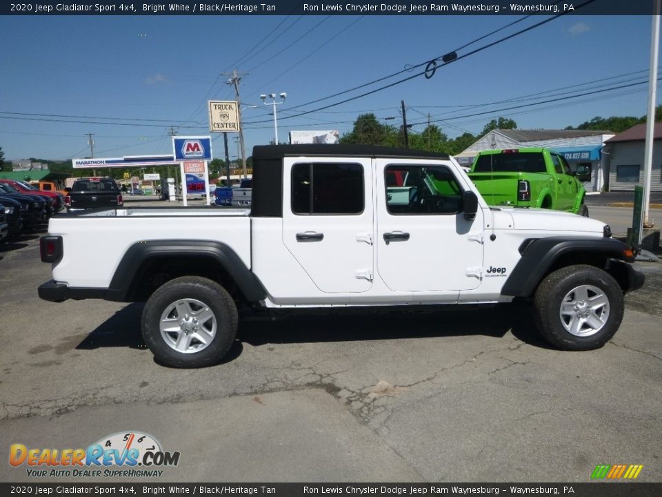 2020 Jeep Gladiator Sport 4x4 Bright White / Black/Heritage Tan Photo #6