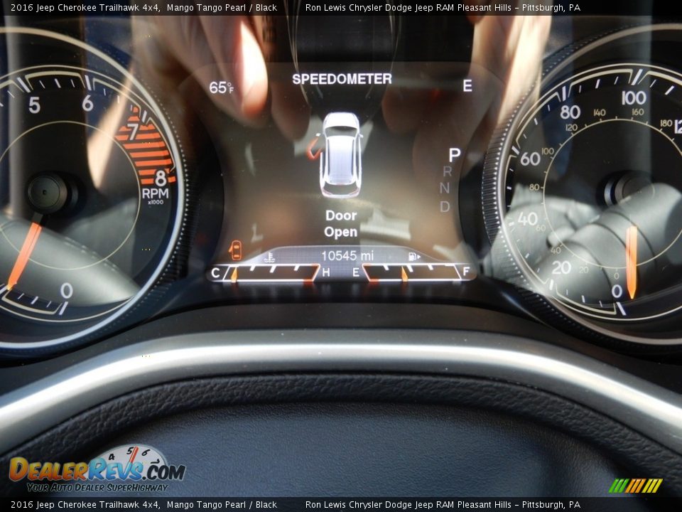 2016 Jeep Cherokee Trailhawk 4x4 Mango Tango Pearl / Black Photo #20