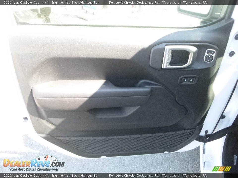 2020 Jeep Gladiator Sport 4x4 Bright White / Black/Heritage Tan Photo #14