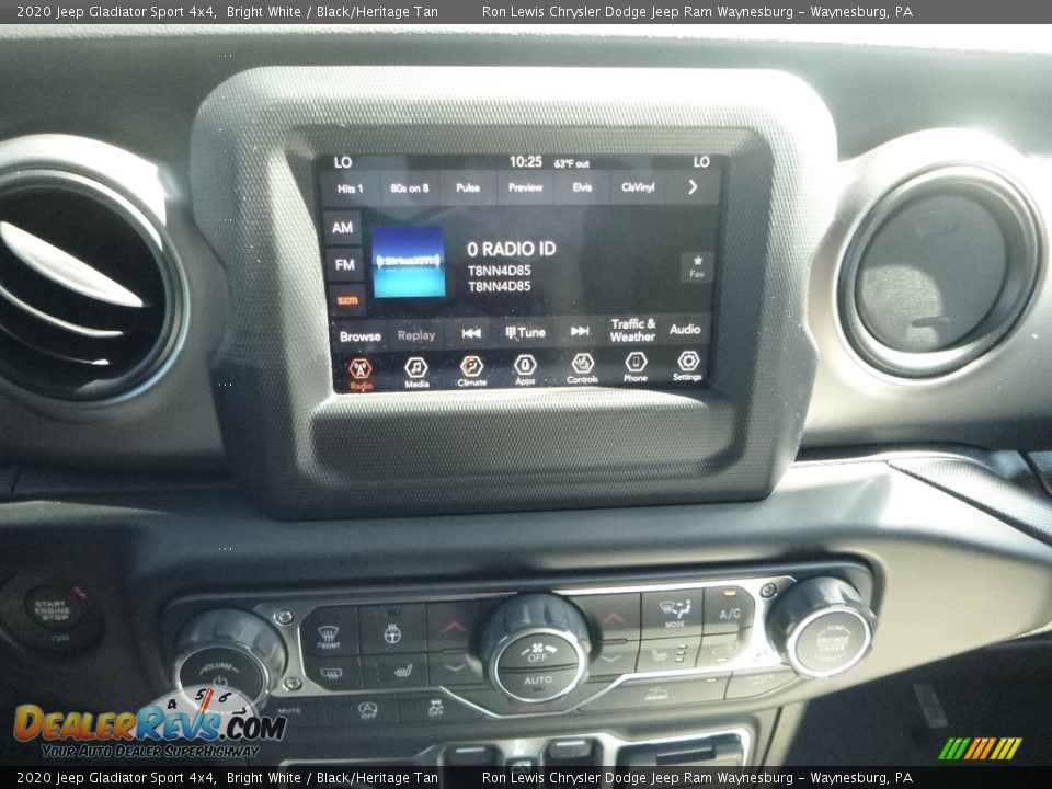 2020 Jeep Gladiator Sport 4x4 Bright White / Black/Heritage Tan Photo #16