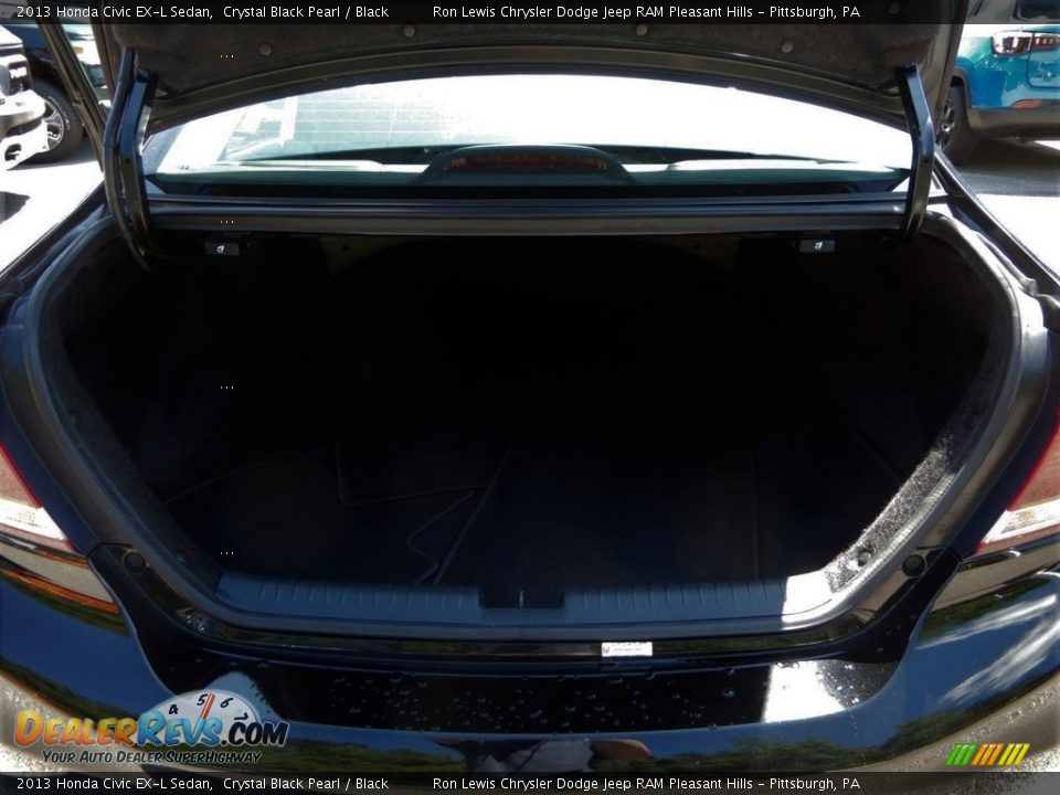 2013 Honda Civic EX-L Sedan Crystal Black Pearl / Black Photo #14