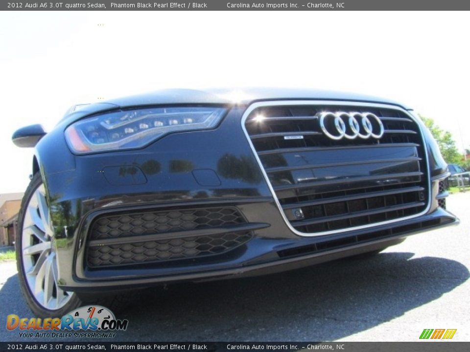 2012 Audi A6 3.0T quattro Sedan Phantom Black Pearl Effect / Black Photo #1
