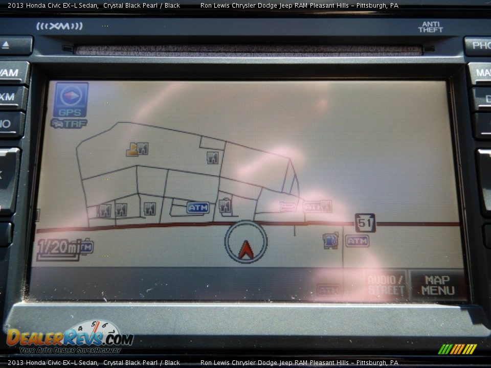 2013 Honda Civic EX-L Sedan Crystal Black Pearl / Black Photo #18