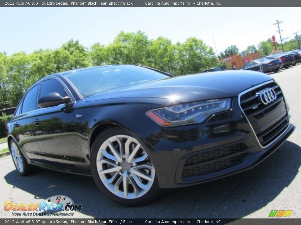 2012 Audi A6 3.0T quattro Sedan Phantom Black Pearl Effect / Black Photo #2