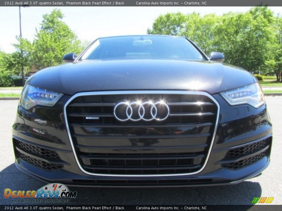 2012 Audi A6 3.0T quattro Sedan Phantom Black Pearl Effect / Black Photo #4