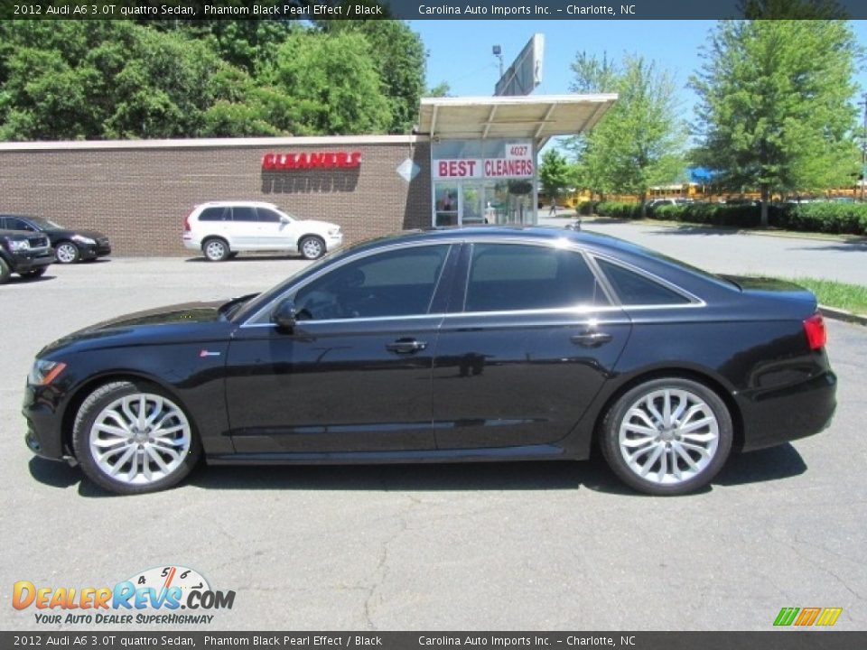 2012 Audi A6 3.0T quattro Sedan Phantom Black Pearl Effect / Black Photo #7