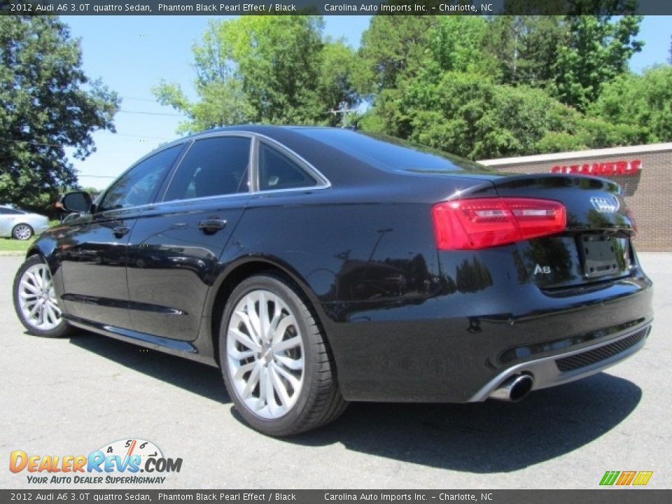 2012 Audi A6 3.0T quattro Sedan Phantom Black Pearl Effect / Black Photo #8