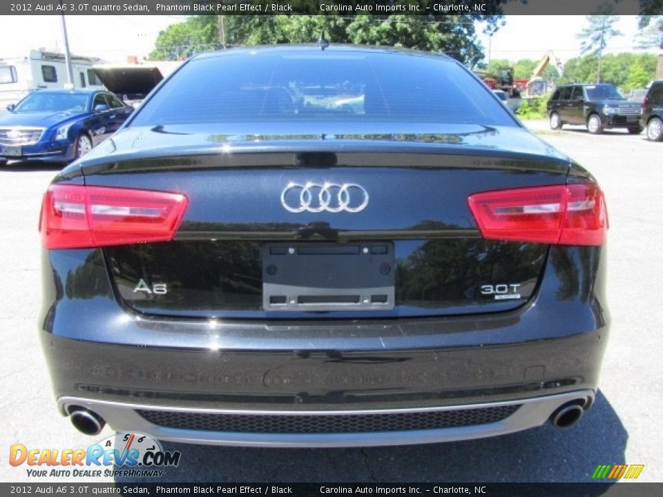 2012 Audi A6 3.0T quattro Sedan Phantom Black Pearl Effect / Black Photo #9