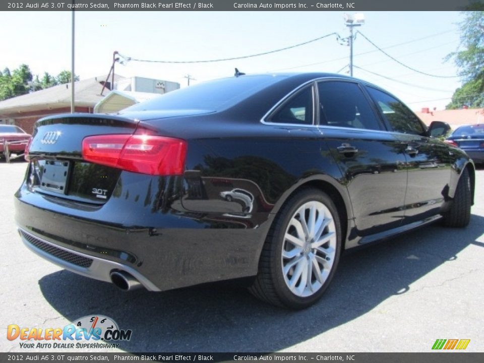 2012 Audi A6 3.0T quattro Sedan Phantom Black Pearl Effect / Black Photo #10