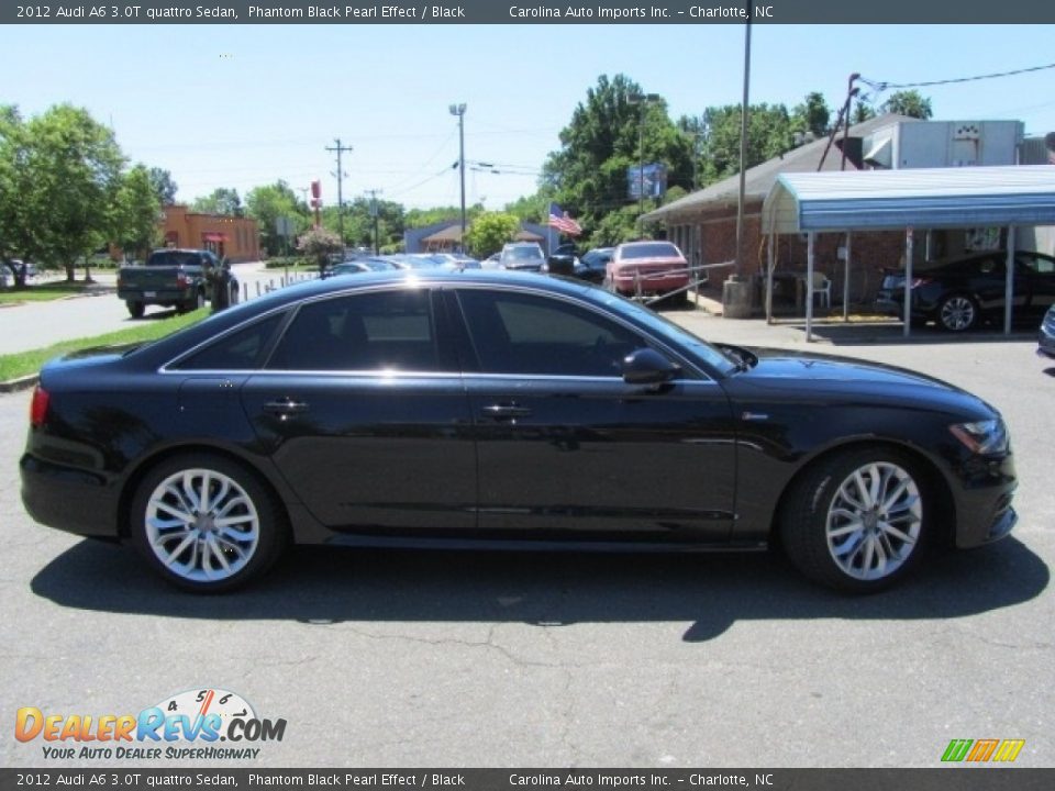 2012 Audi A6 3.0T quattro Sedan Phantom Black Pearl Effect / Black Photo #11