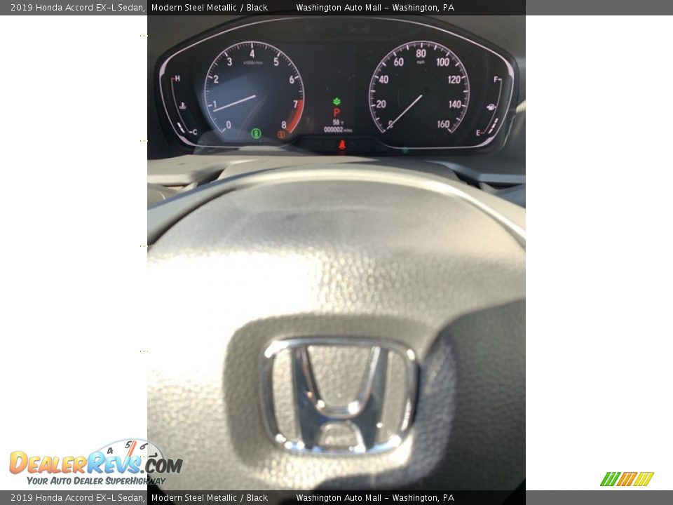 2019 Honda Accord EX-L Sedan Modern Steel Metallic / Black Photo #31