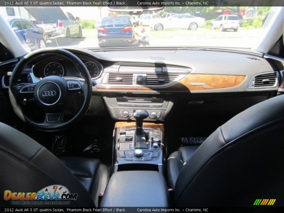 2012 Audi A6 3.0T quattro Sedan Phantom Black Pearl Effect / Black Photo #13