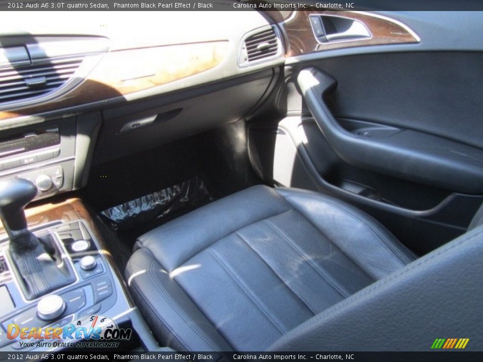 2012 Audi A6 3.0T quattro Sedan Phantom Black Pearl Effect / Black Photo #14