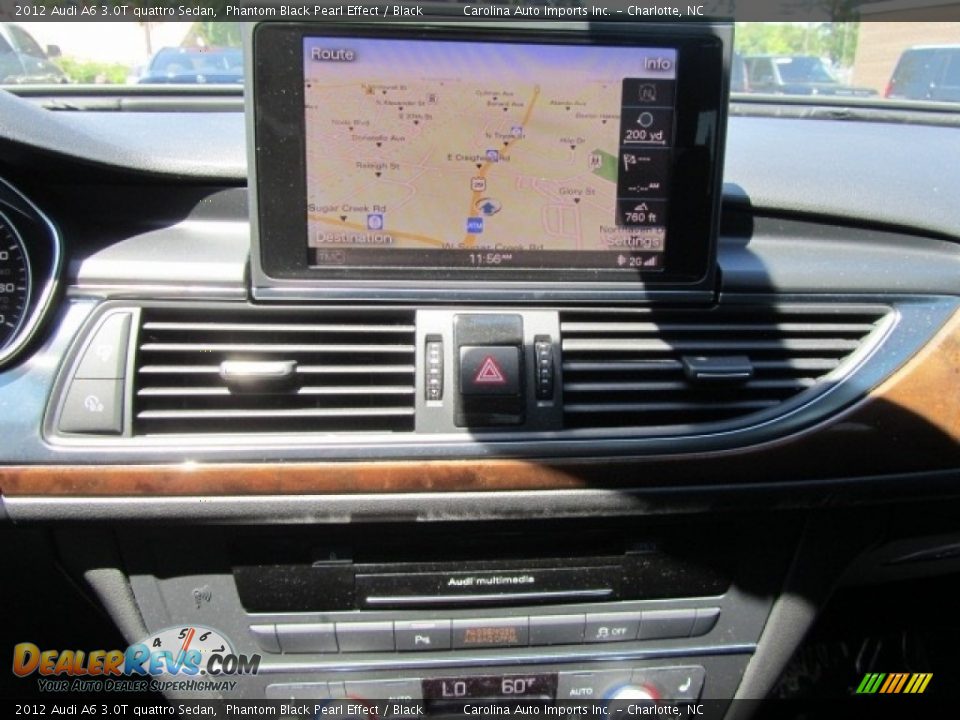 2012 Audi A6 3.0T quattro Sedan Phantom Black Pearl Effect / Black Photo #16