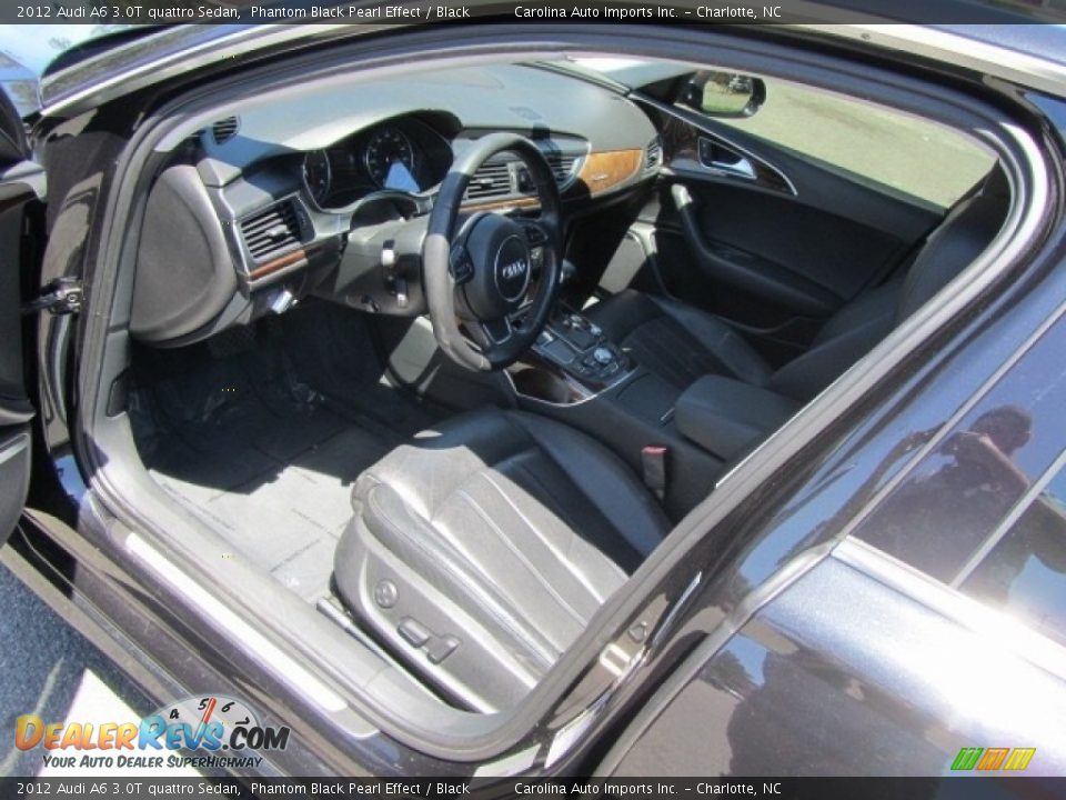 2012 Audi A6 3.0T quattro Sedan Phantom Black Pearl Effect / Black Photo #17