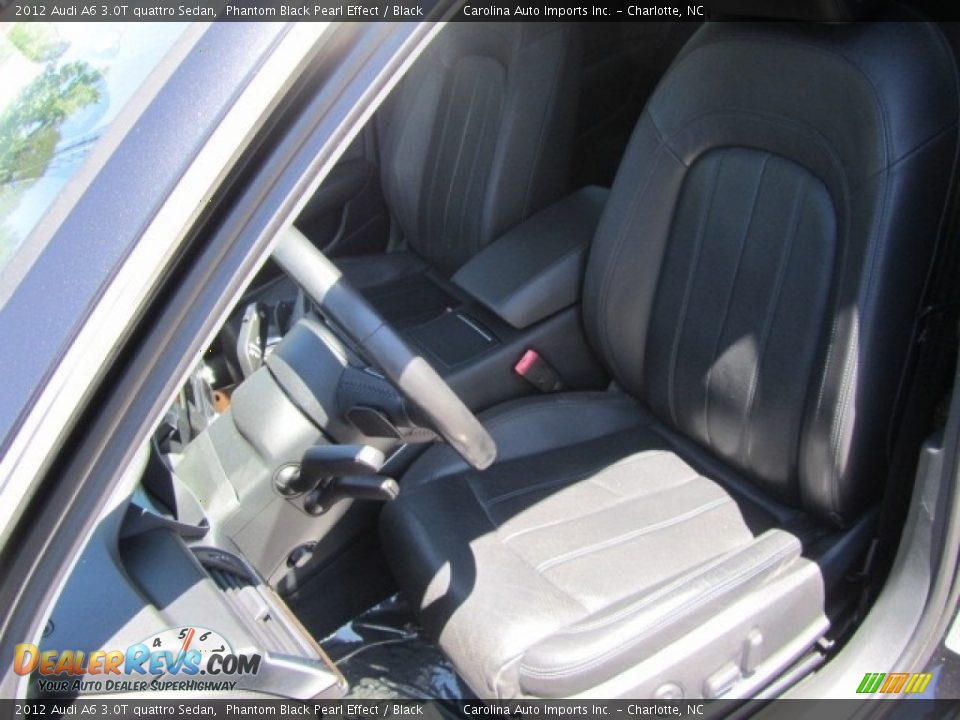 2012 Audi A6 3.0T quattro Sedan Phantom Black Pearl Effect / Black Photo #19