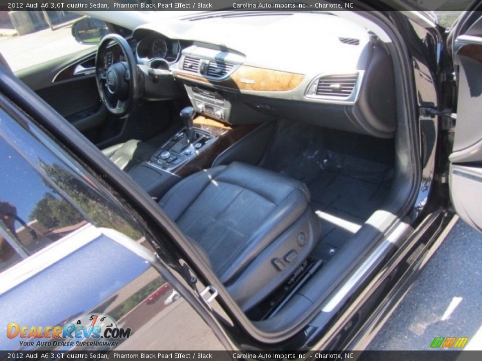 2012 Audi A6 3.0T quattro Sedan Phantom Black Pearl Effect / Black Photo #22