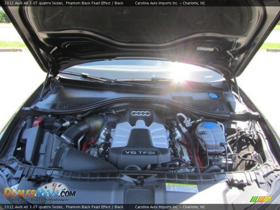 2012 Audi A6 3.0T quattro Sedan Phantom Black Pearl Effect / Black Photo #25