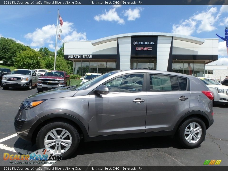 2011 Kia Sportage LX AWD Mineral Silver / Alpine Gray Photo #1