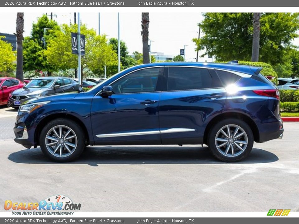 2020 Acura RDX Technology AWD Fathom Blue Pearl / Graystone Photo #4