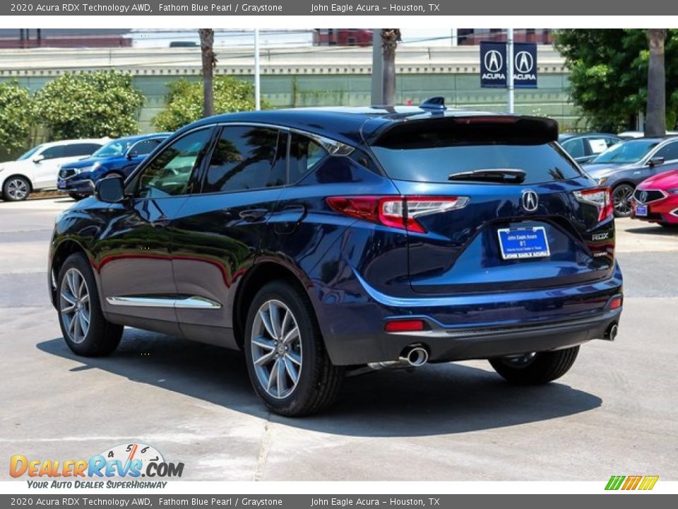 2020 Acura RDX Technology AWD Fathom Blue Pearl / Graystone Photo #5
