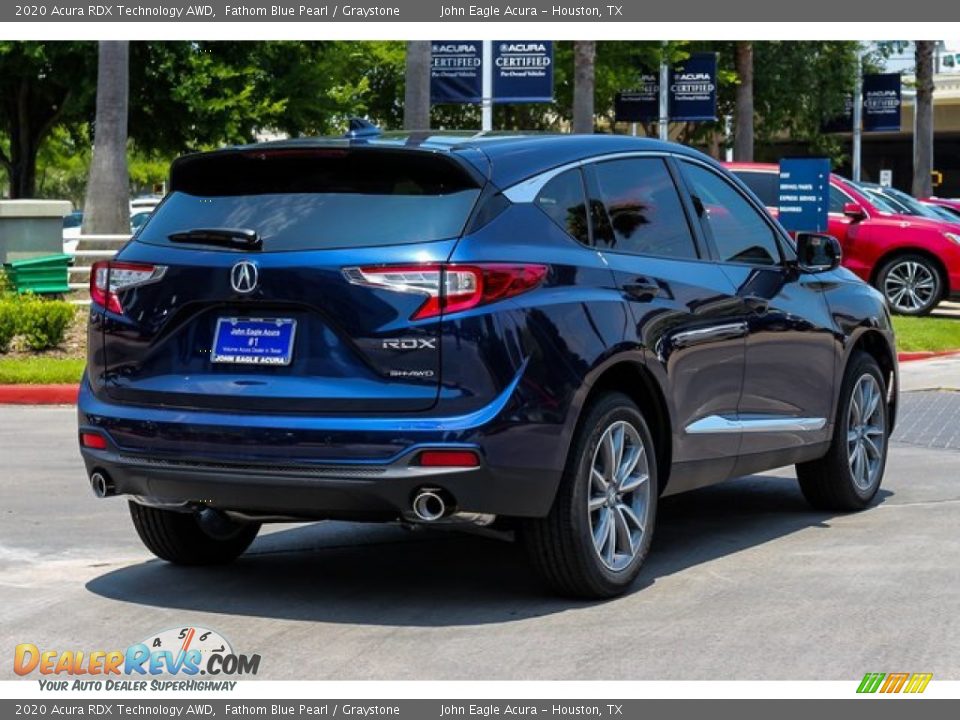 2020 Acura RDX Technology AWD Fathom Blue Pearl / Graystone Photo #7