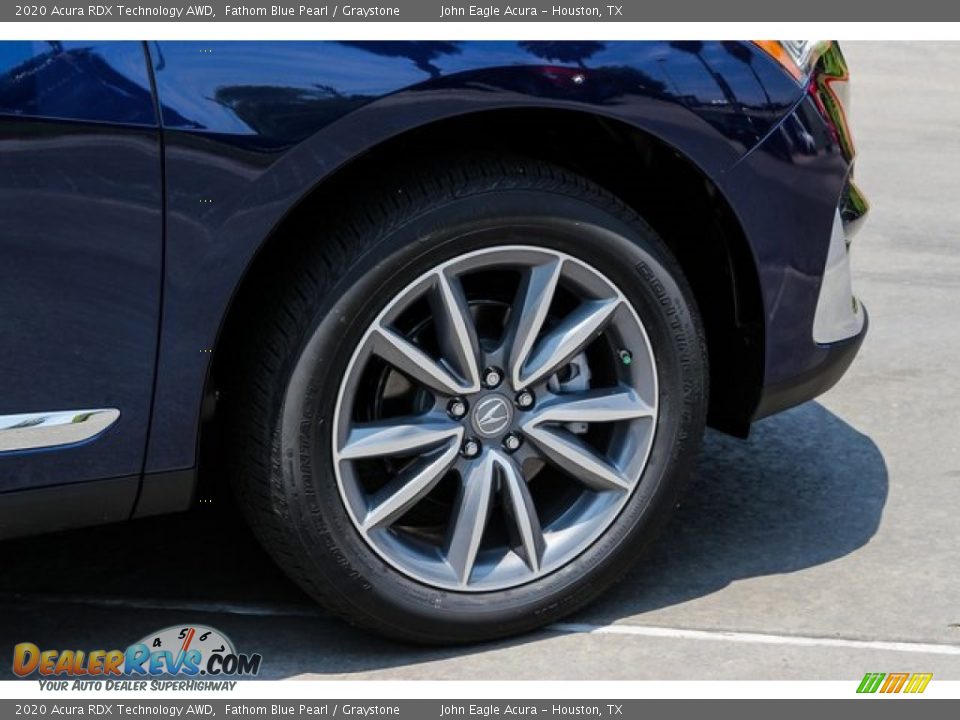 2020 Acura RDX Technology AWD Fathom Blue Pearl / Graystone Photo #10