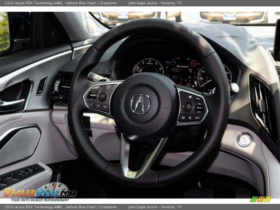 2020 Acura RDX Technology AWD Fathom Blue Pearl / Graystone Photo #28